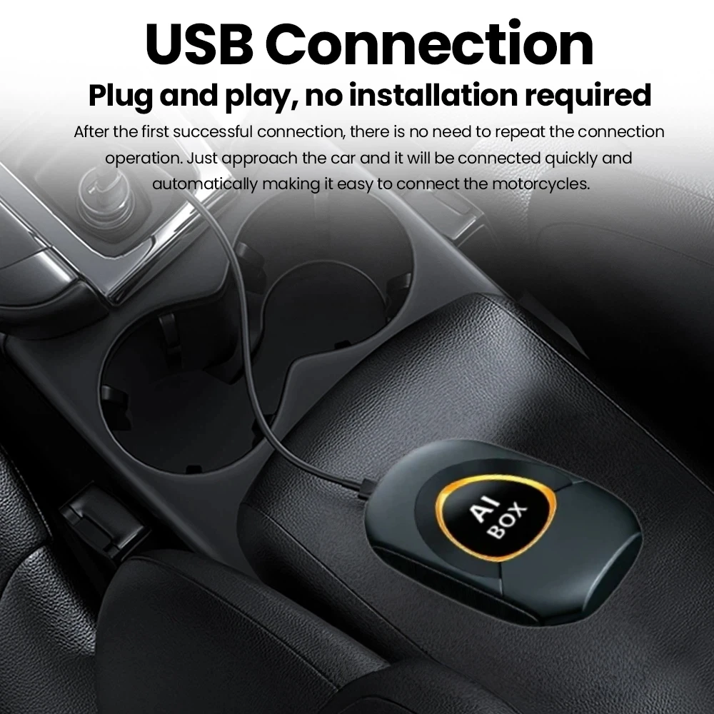 Android 15 Carplay AI Box Wireless Carplay Android Auto Support Netflix Youtube For VW Toyota Mazda Hyundai Ford Haval GMC Audi view 5