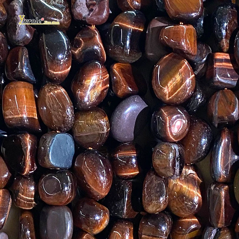8-10mm Irregular Natural Gemstone Red Tiger Eye Spacer Beads Stone for Jewelry Making Diy Bracelet Charms Accessories 15''
