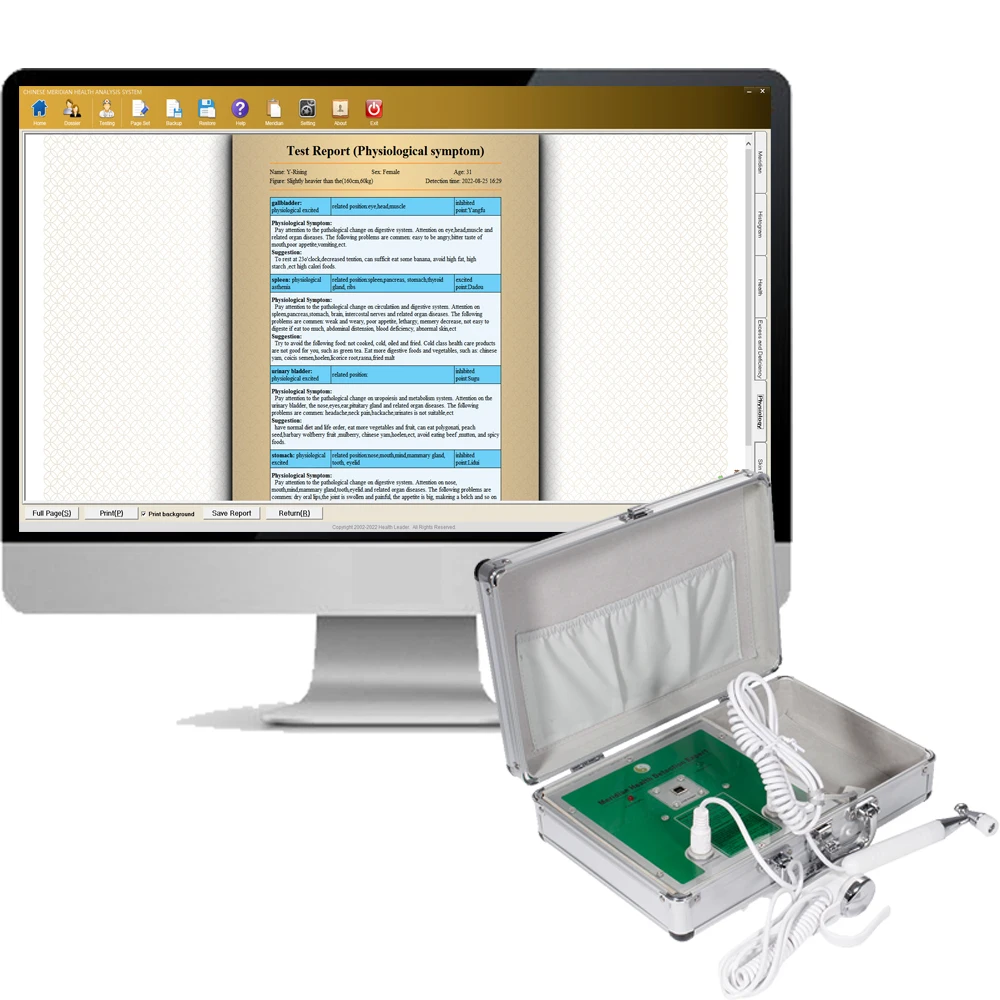 English Version Chinese Meridian Body Health Diagnostic Machine Device Health Care