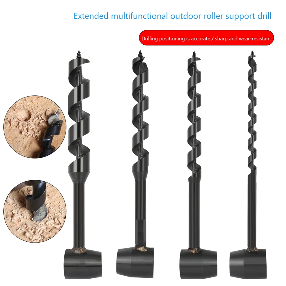 Bushcraft Auger Wrench Outdoor Survival Hand Drill Carbon Steel Manual Auger Drill Bit Self-Tapping Survival Wood Punch Tool