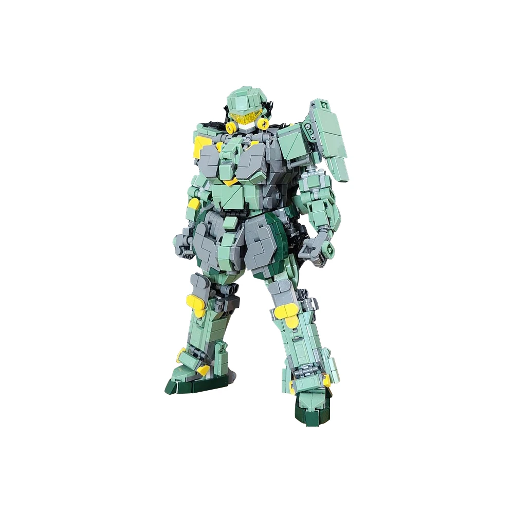 Gobricks MOC Mech Version Grün Typ 2 Bausteine Modell Green Mech Battle Suit Actionfigur DIY Kreatives Spielzeug Kindergeschenke