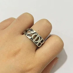 2025 New College Design Customized Zeta Phi Beta Greek Alphabet Stainless Steel Ring