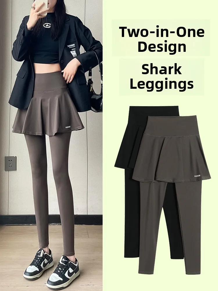 

Женский комплект спортивной одежды для бега, йоги, леггинсы с высокой талией, спортивная юбка с высокой талией, одежда для скалолазания, наряд для утреннего бега, осень-зима...