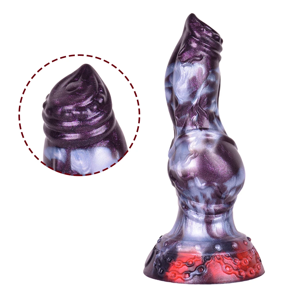 SHAZ Thick Dick Anal Plug Dog Dildo with Strong Suction Cup Colorful G-Spot Masturbation Clit Sex Adult Erotic Toy for Men Women
