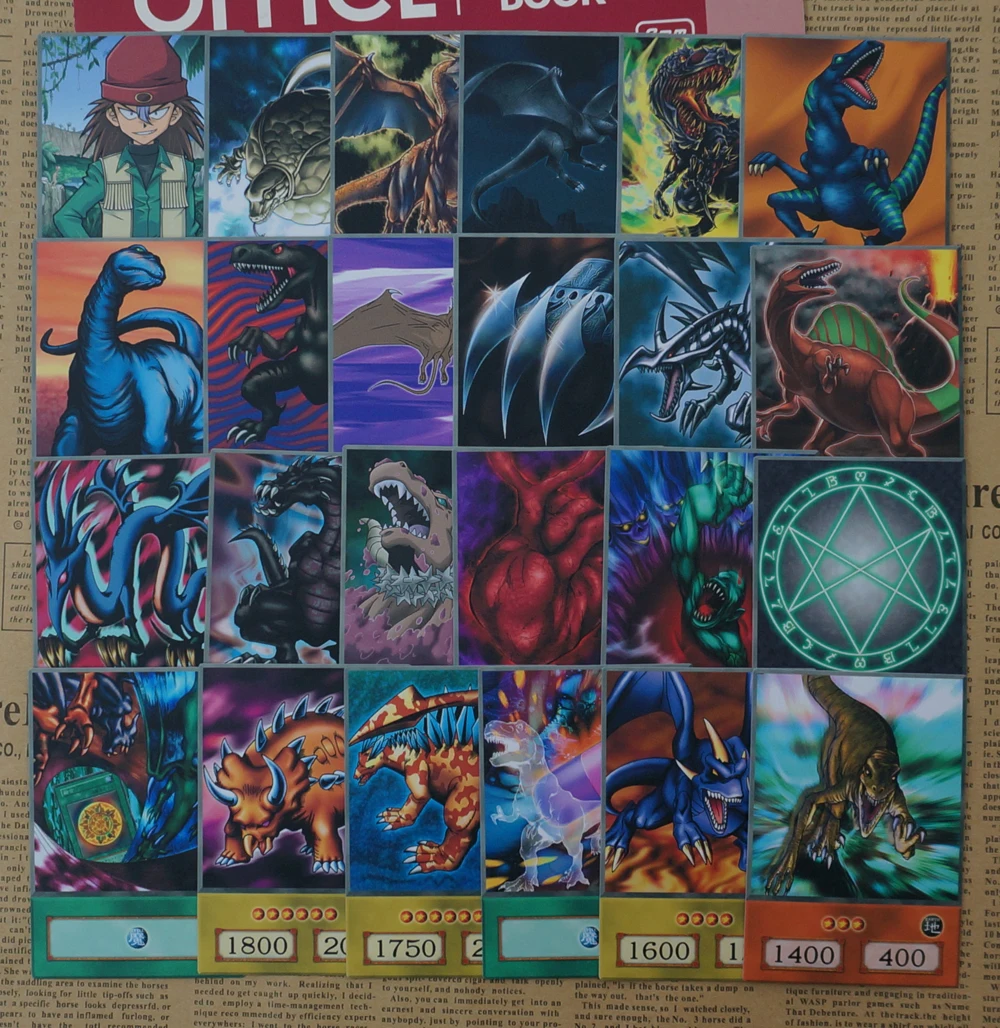 24pcs/set Rex Raptor Anime Style Cards Serpent Night Dragon Yu-Gi-Oh! Duel Monsters Classic Character Dinosaur Ryuzaki Orica