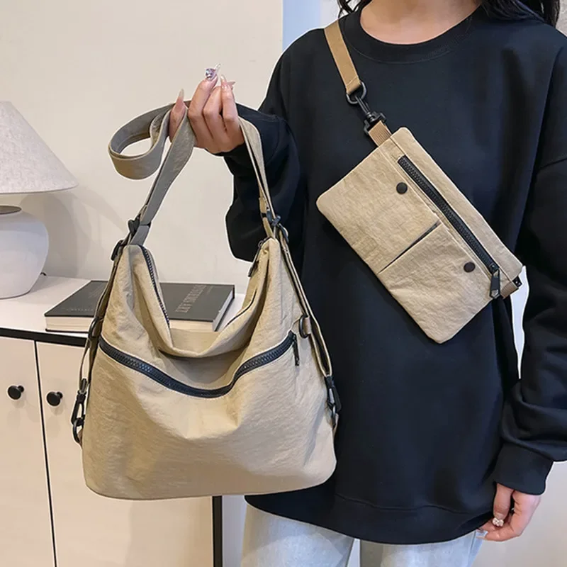 Fashion Nylon Shoulder Bag Women's Large Capacity Messenger Bags Travel Tote Handbag Backpack Strap Ladies Crossbody bags bolsos