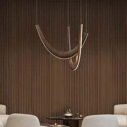 Scandinavian Style Chandelier Nordic Minimalist Solid Wood Lamp Creative U Shaped Light Restaurant Living Room Center Table Lamp