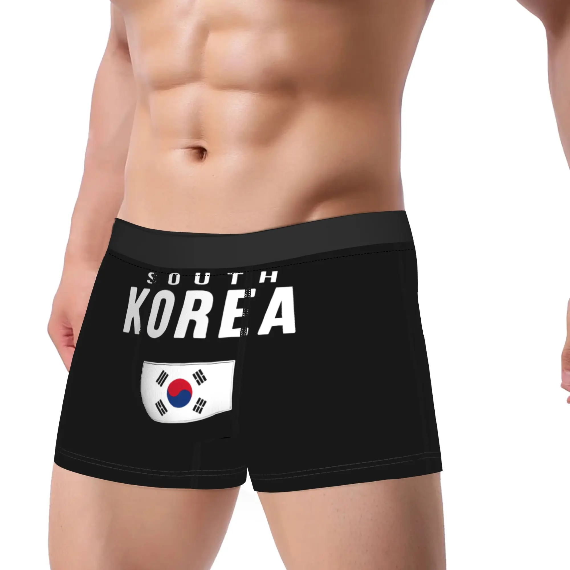 South Korea Korean Flag Underwear  Men Underpants Custom DIY Funny Boxershorts Hot Sale Shorts Briefs Plus Size 2XL