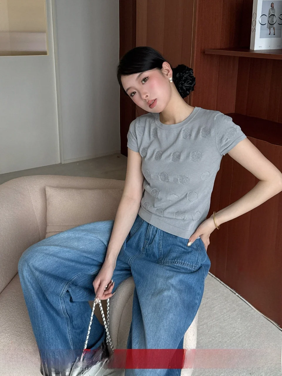 

ort Sve Вязаный свитер 5CPLUS SERIES DEARSOCUTE Handpied Store Simple Commute Sle круглый Ne Накладные