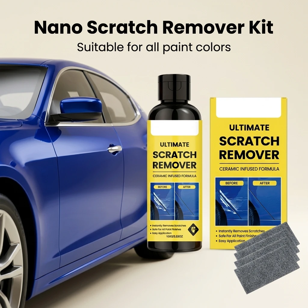 Nano-Kratzerentferner Ultimativer Kratzerentferner für alle Autolacke Nano-Level-Reparatur Effektives Set zur Entfernung von Auto-Wirbeln und Wasserflecken – Detail 1