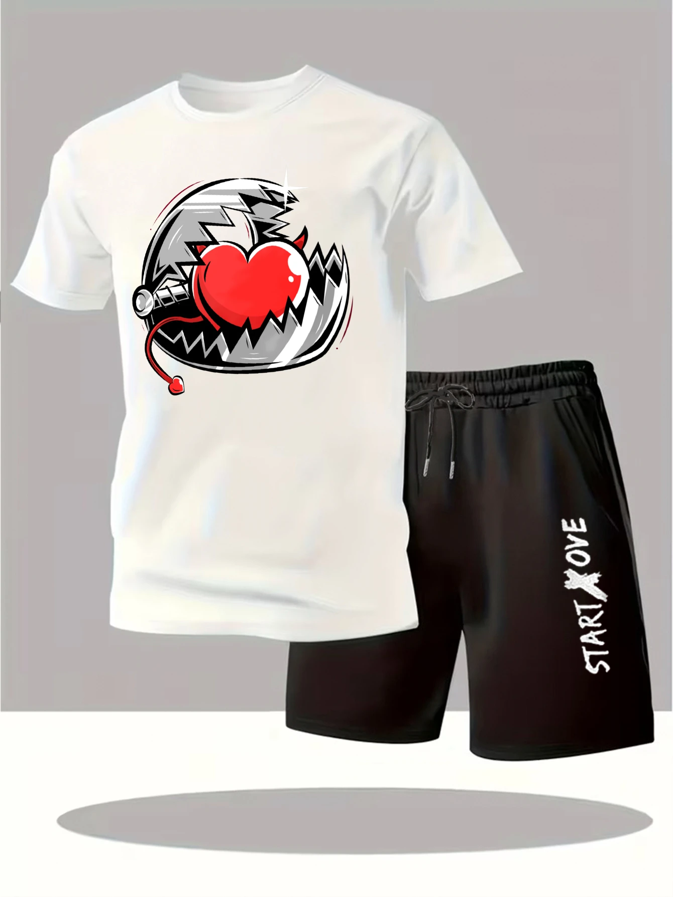 

Мужские комплекты 2025: Новинка! Модный костюм для мужчин в стиле Y2K, спортивный костюм с принтом, мужской графический комплект с коротким рукавом, спортивный костюм-двойка.