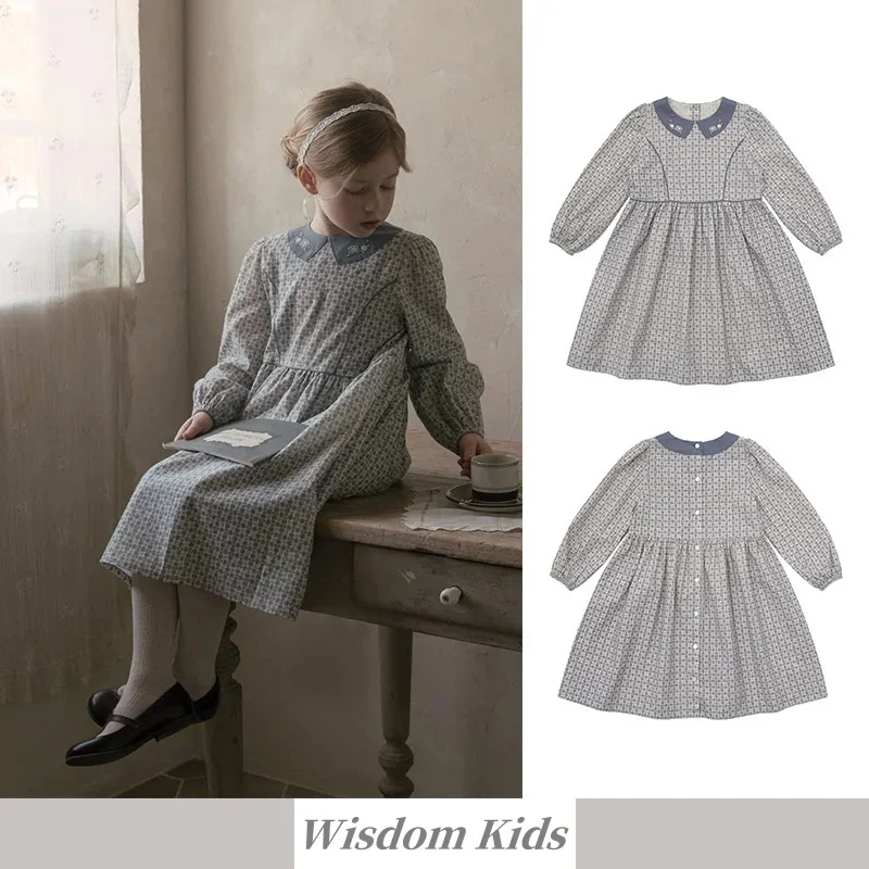 

In Stock! LOU Princess Dress 2024 AW New Girls Lace Collar Long Sleeved French Princess Dress