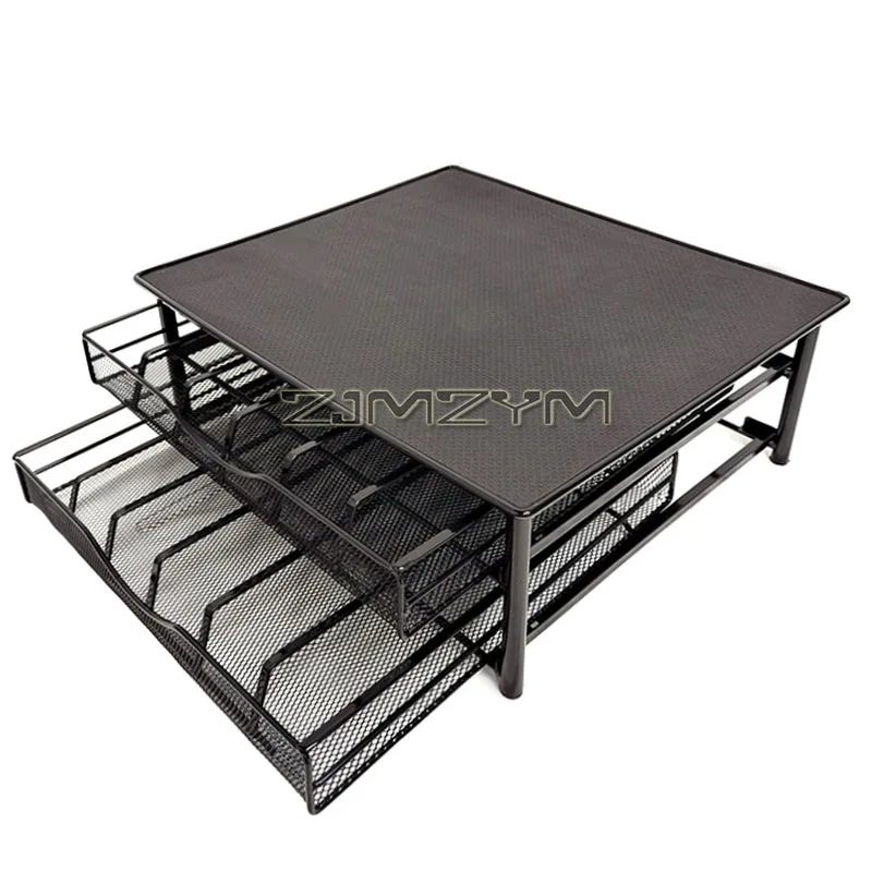 Double Layer Coffee Pod Holder Drawer Coffee Pod Organizer Storage for Coffee Capsules Holder Capacity 40 Coffee Pods