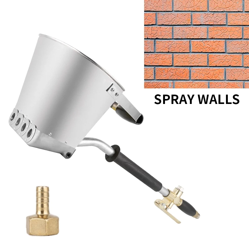 Cement Mortar Spray Gun Versatile for Interior/Exterior Walls and Roofs Pneumatic Cement Sprayer Professional Application for Mo