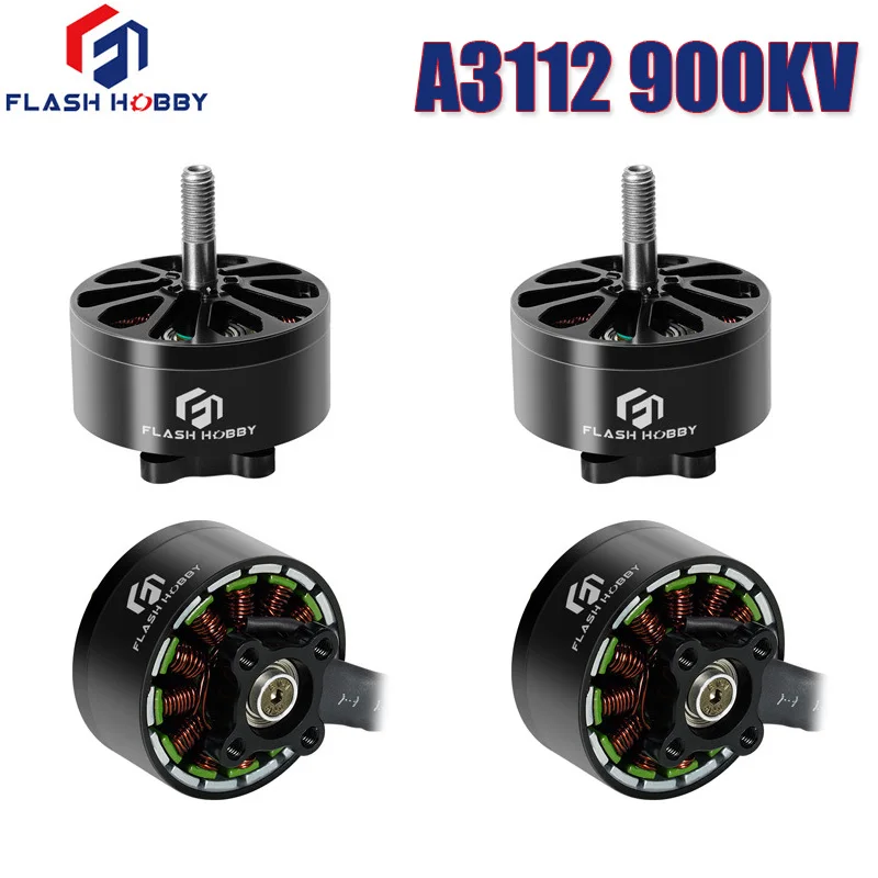 

FLASHHOBBY A3112 3112 900KV 3-6S Brushless Motor for RC FPV Freestyle 10 inch Long-Range Drone