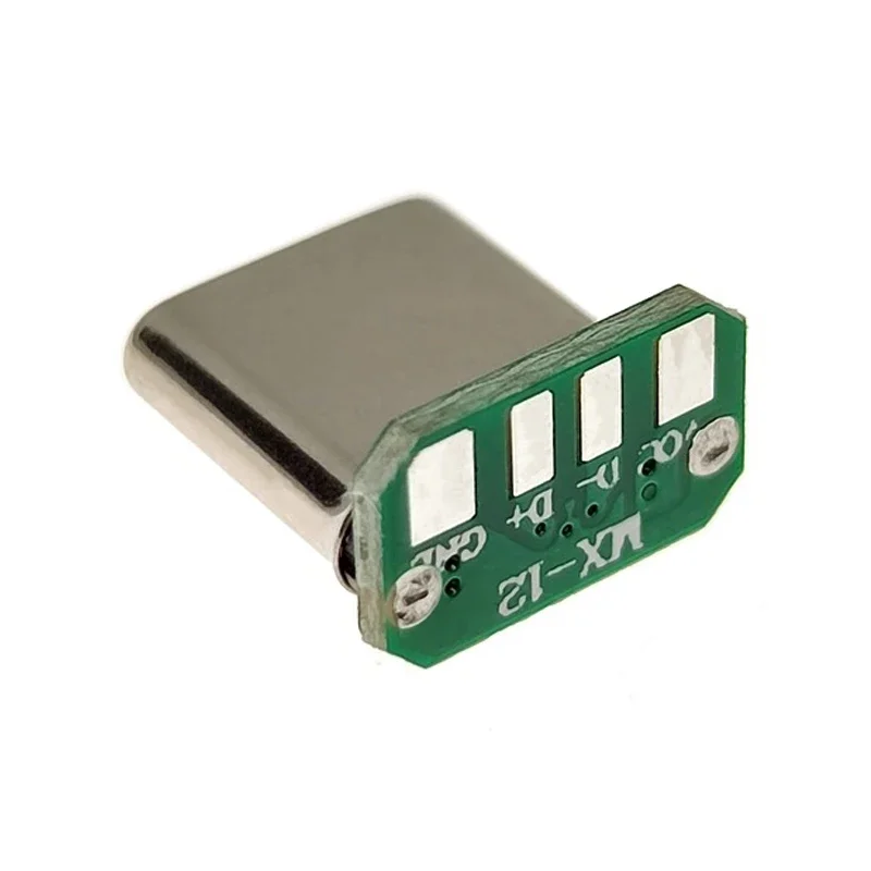 1/5/10PCS USB 3.1 Type C Vertical Patch Board 16pin 4 Welding Wire Data Band PCB USB Board Male Head 16P Usb C Connector