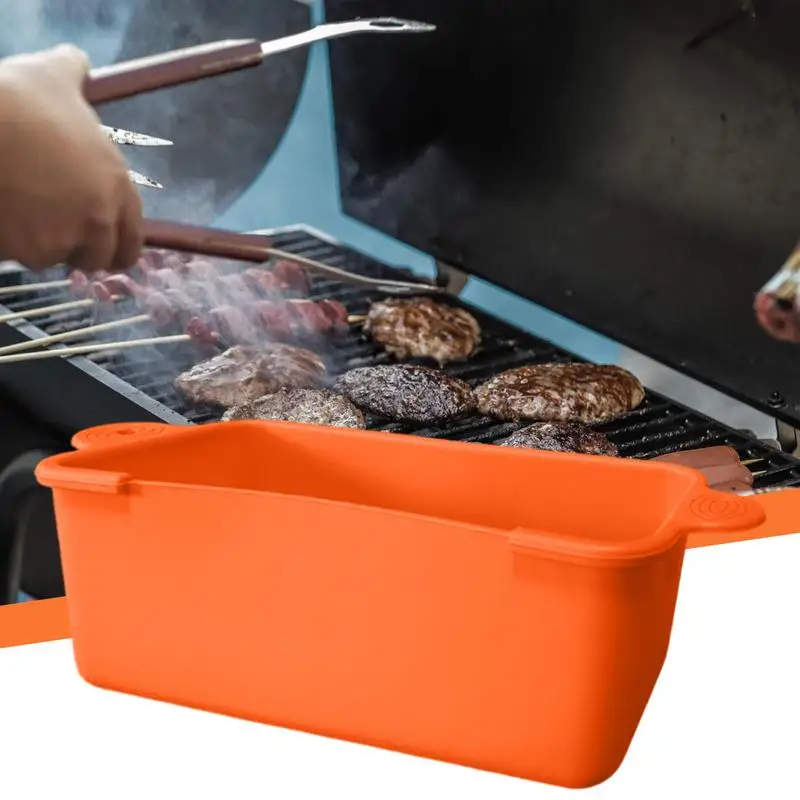 Silicone Grease Cup Liners Griddle Drip Pan Tray Grease Catcher Reusable Dishwasher Safe Griddle Drip Pan Tray Liner For Camping