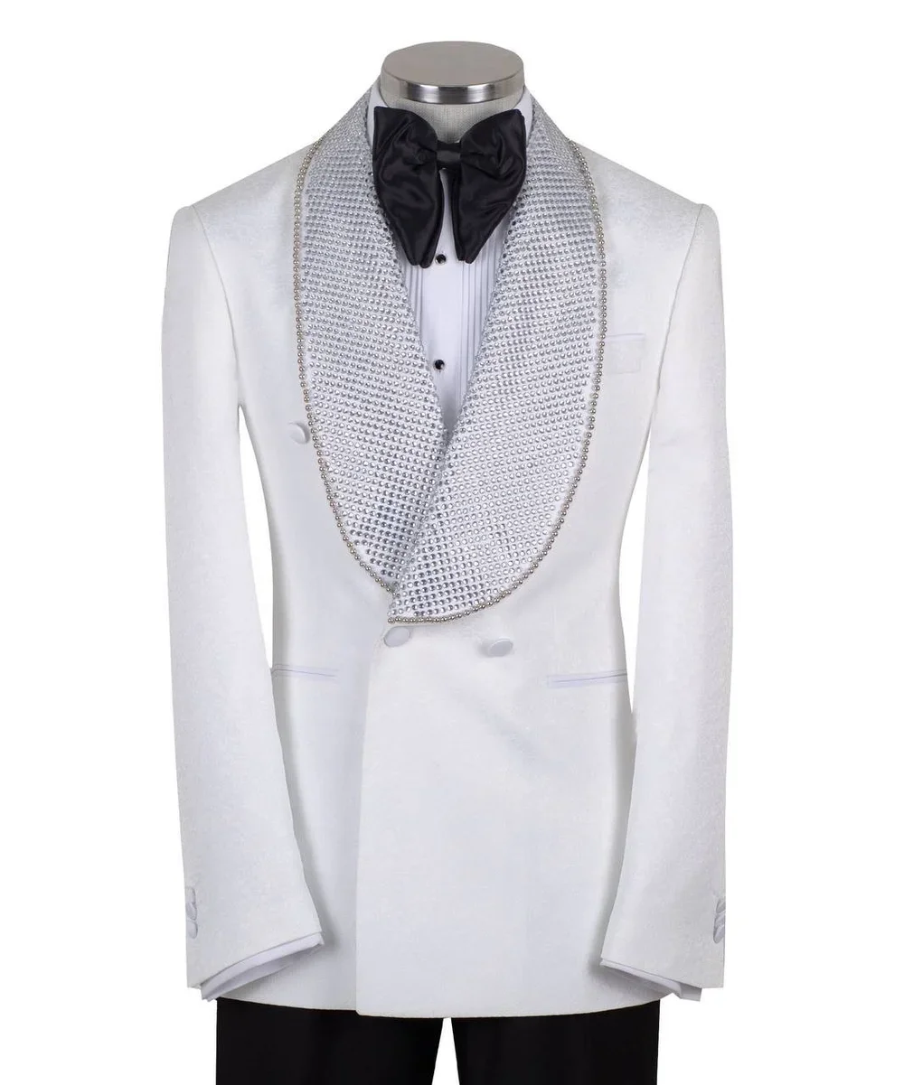 Exclusive Black Wedding Groom Suit, Jewelry Ornament Tuxedo, Men's Tuxedo Set, Party For Men, Prom Men Suit