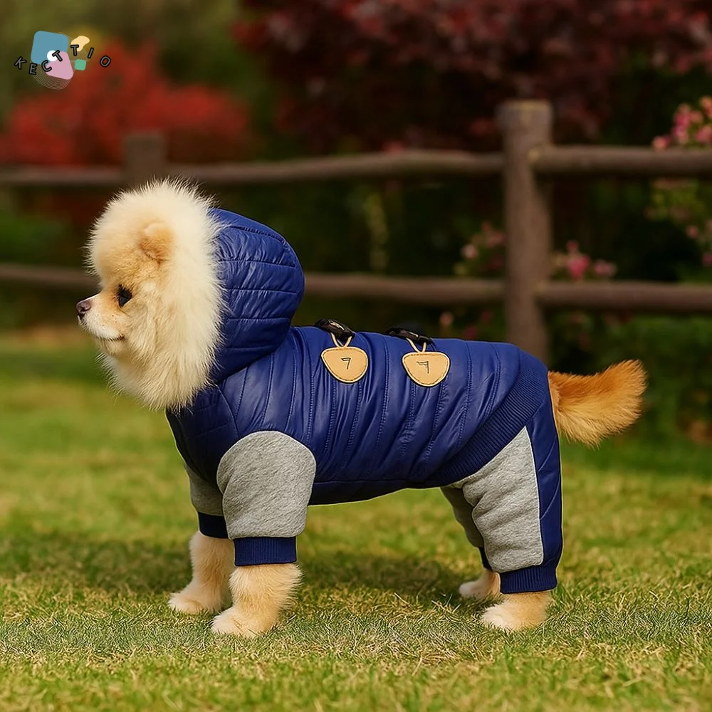 

Dog Jumpsuit Waterproof Dog Jacket Warm Thickened Pet Cotton Coat Windproof Four Legged Dog Clothing for Dogs Puppy