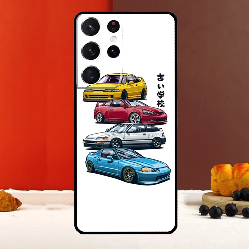 JDM Type R Civic Sport Car Case For Samsung Galaxy S23 S22 Ultra S21 S10 S9 S20 Plus Note 10 20 S20 FE S21 FE Back Cover