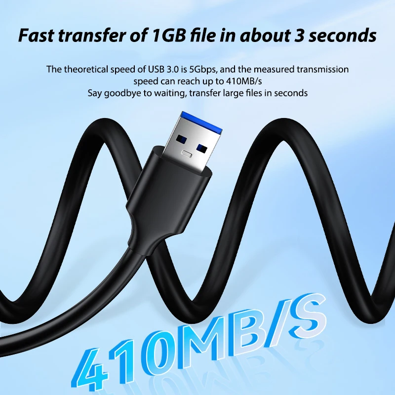 USB 3.0 Extension Cable Male To Female High Speed Transmission Data Cable For Computer Printer Smart TV SSD Xbox SSD 1m 2m 3m 5m