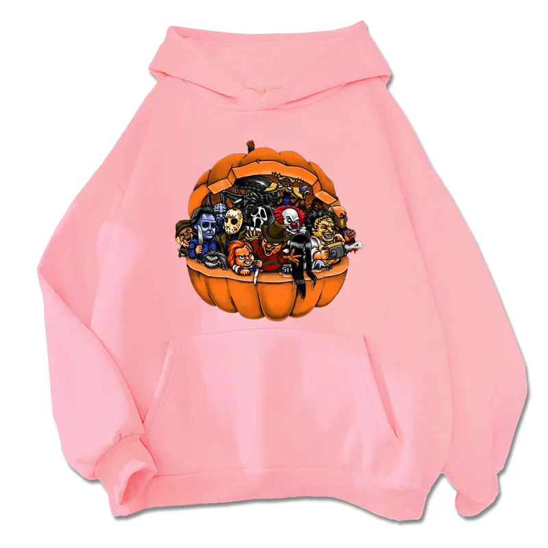 Halloween Pumpkin Hoodie Casual Funny Long Sleeve Autumn Pullover Sweatshirt New Fashion Horror Tour Sport Clothing