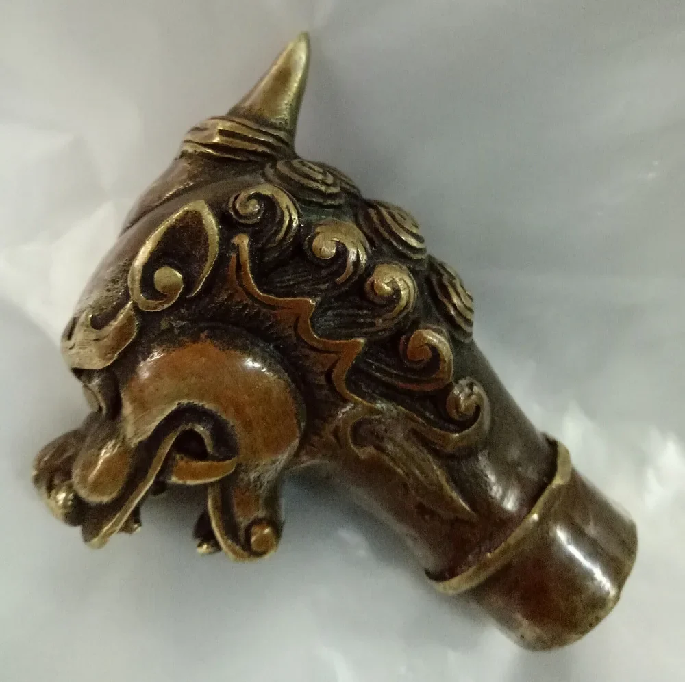 

China's old handmade bronze sculpture of the Unicorn