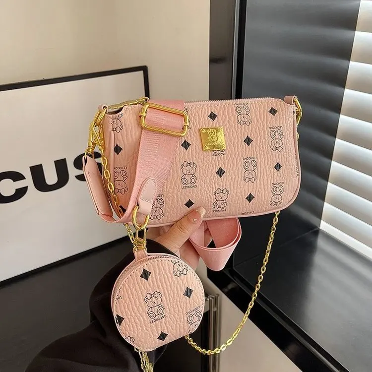 

2025 Autumn 288 New Shoulder Bag Small Square Bag Zipper Fashionable Versatile Simple Casual Shoulder Messenger Bag