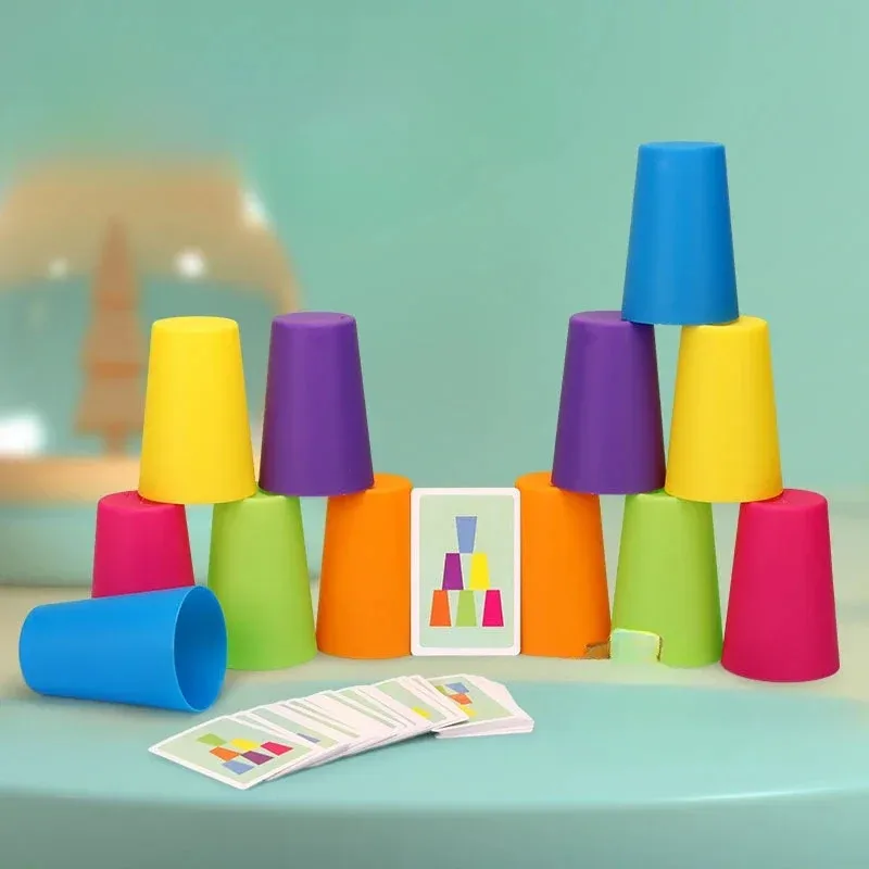 Quick Stack Cup Giocattoli per bambini Allenamento di velocità Gioco da tavolo classico educativo Giocare con gli amici Giocattoli da gioco per