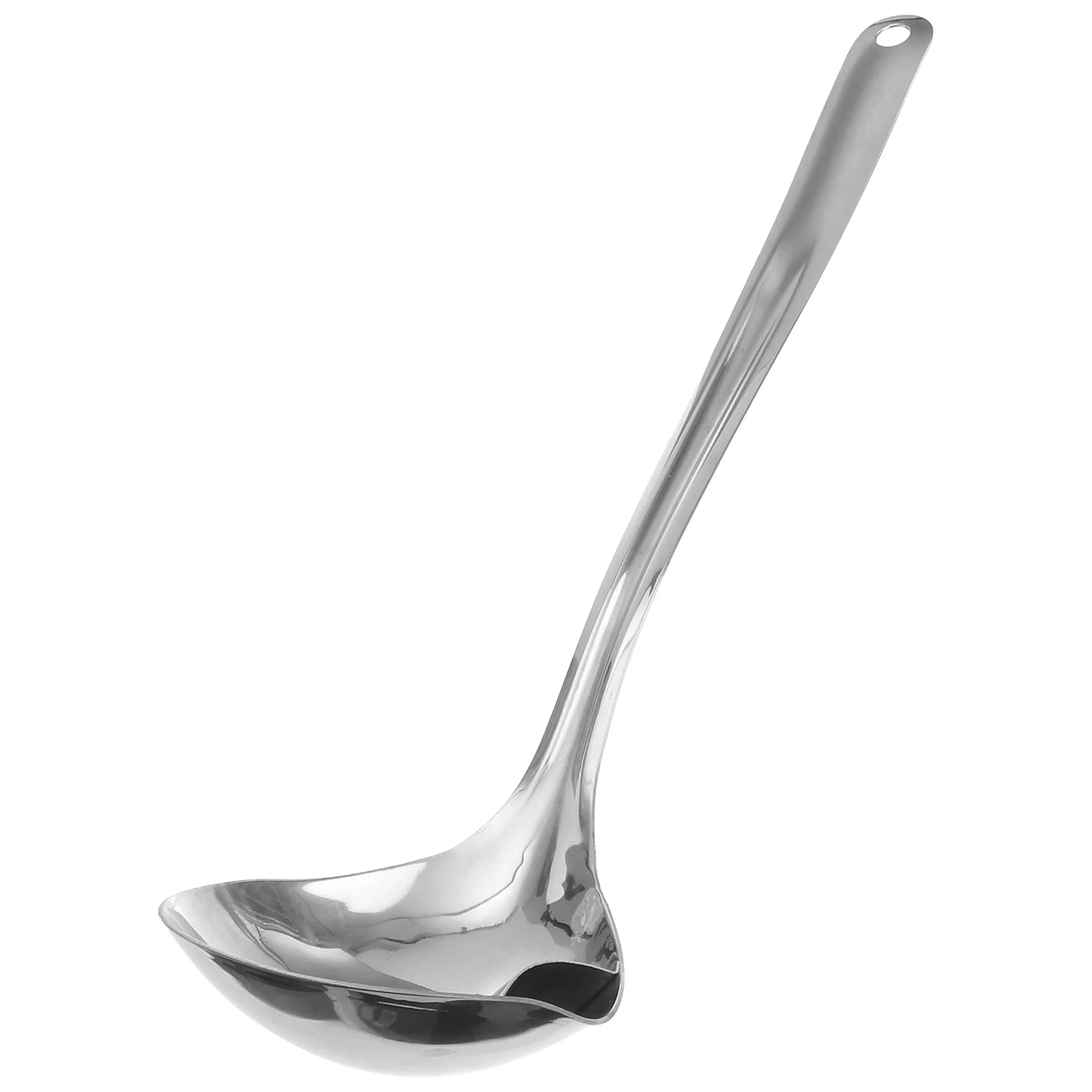 

304 Stainless Steel Oil Separating Ladle Drip-Proof Spout Hangable Design Smooth Handle For Oil Soup Separator Kitchen Gadget