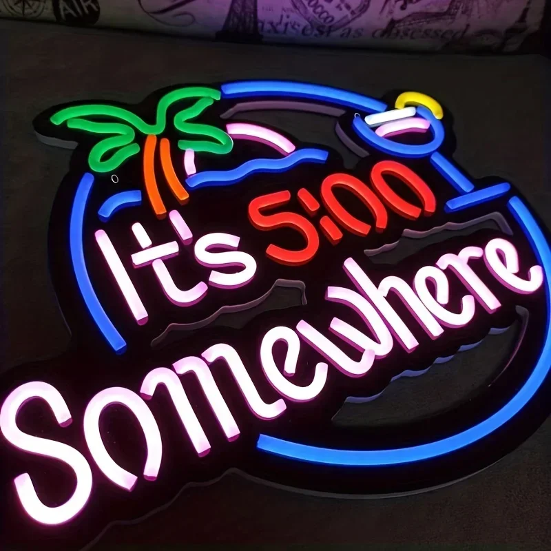 Neon Sign for Wall Decor, Led Bar Neon Beer Signs Tiki Bar Light Up Neon Sign for Bar Pub Club Restaurant Bistro Party