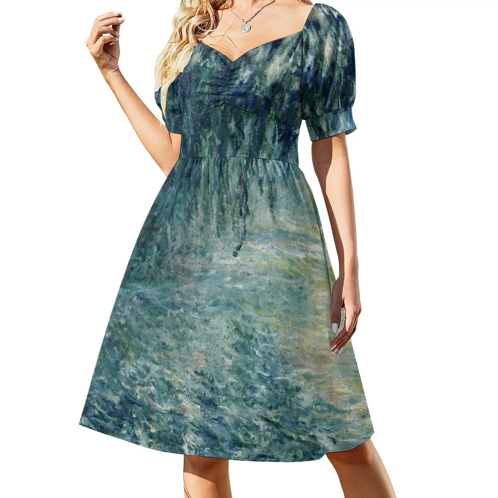 Monet Morning on the Seine Fine Art Dress summer dress for women 2023 women formal occasion dresses summer dresses womens 2023