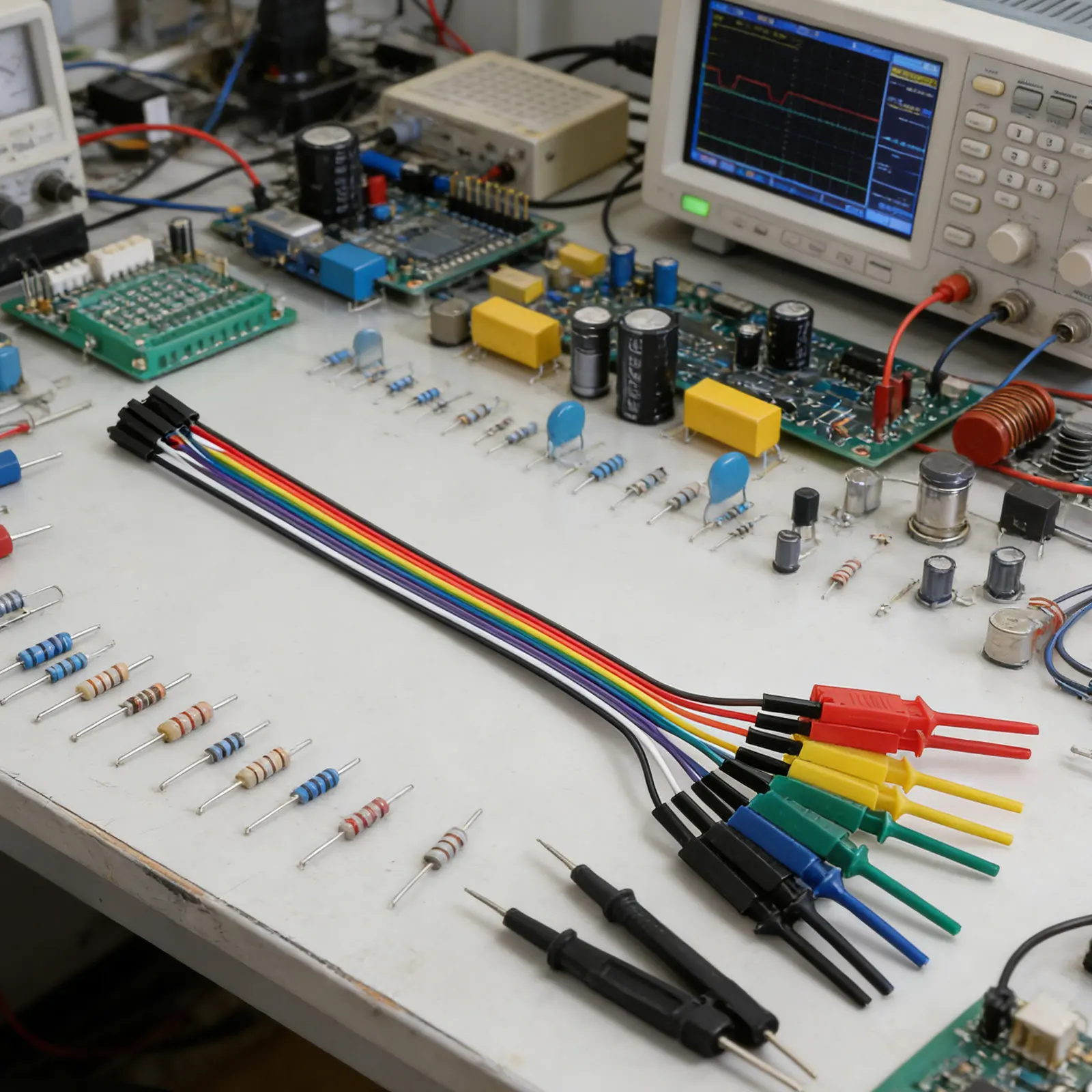 Precision Circuit Testing Clips Mini Hook Test Clips Jumper Wires Logic Analyzer Probe Kit Smd Pcb Debugging Electronics Test