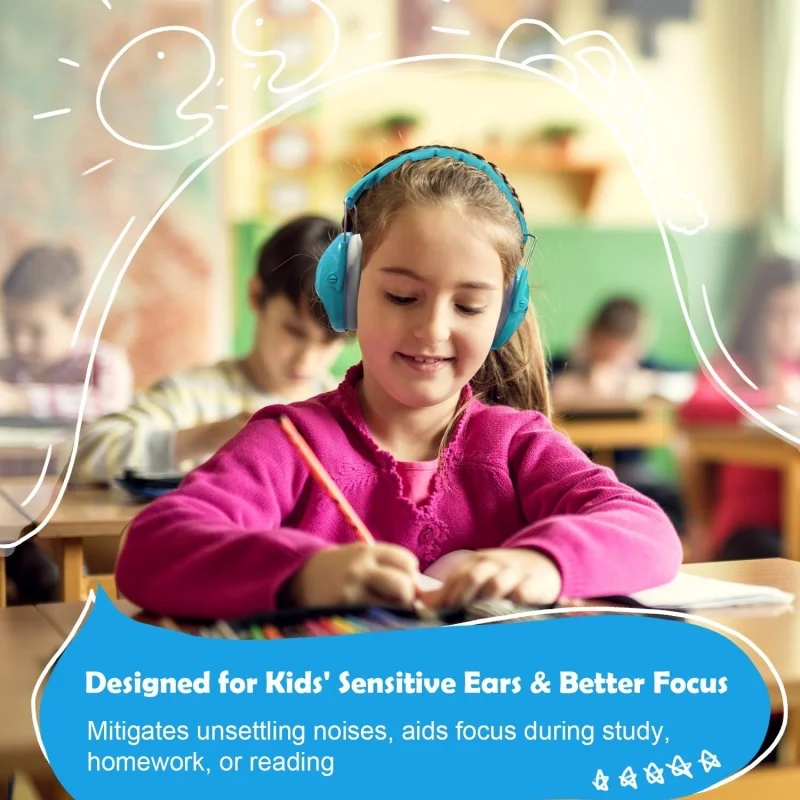 PROHEAR ที่ปิดหูกันหนาวสําหรับเด็ก 2 แพ็คเด็กวัยหัดเดินแบบปรับได้ความปลอดภัยป้องกันการได้ยินเด็กป้องกันหูลดเสียงรบกวนแบบพาสซีฟ