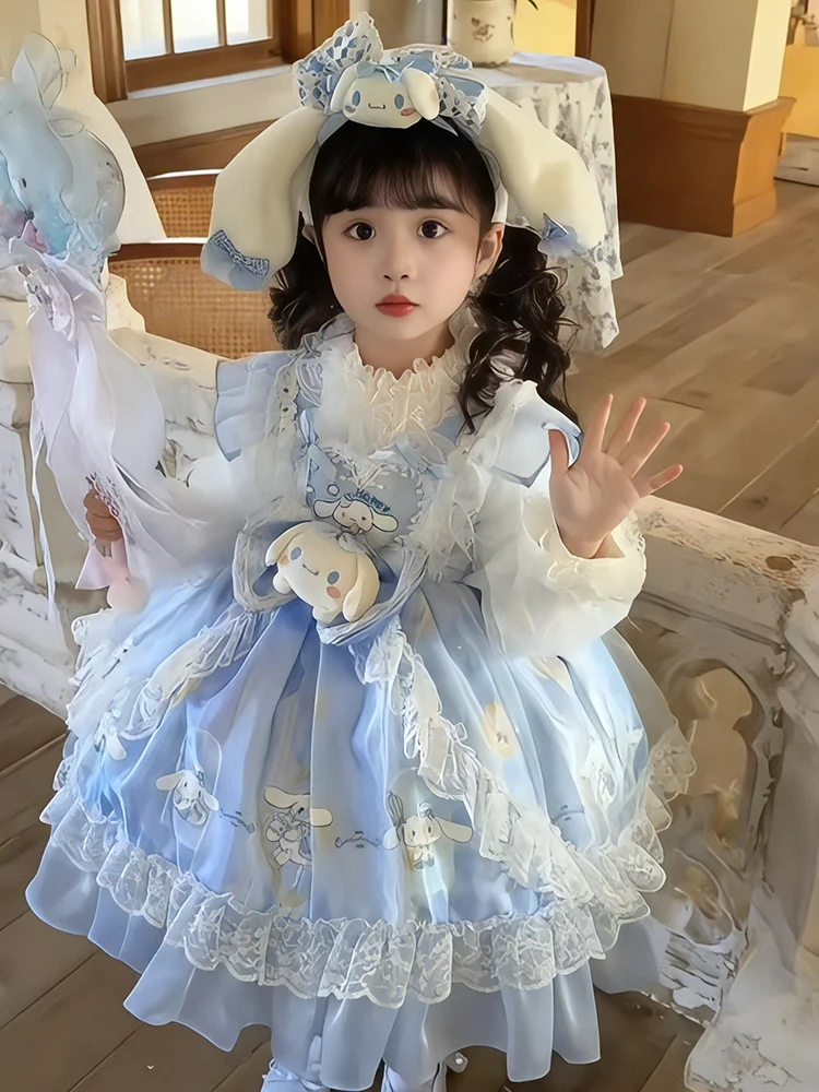 Lolita Kinder Dr Meisjes Verjaardagstaart Rok Gezwollen Prinses Rok Klein Meisje Kaneel Hond Lente Herfst Winter Dr