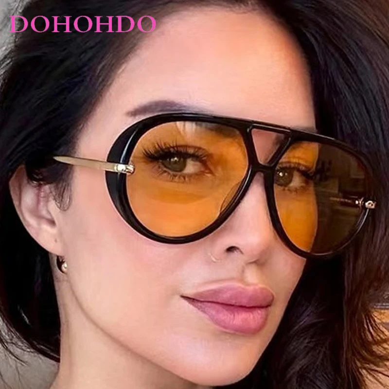 

Vintage Pilot Sunglasses Women Retro Brand Mirror Sun Glasses Female Black Yellow Fashion Candy Colors Oculos De Sol Feminino