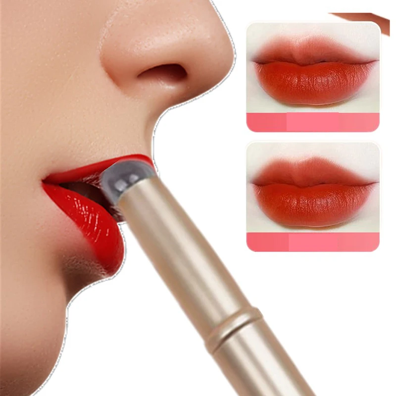 1pc Concealerborstel met deksel Dubbelzijdige ronde kopborstel Nagelborstel Zachte lip Oogschaduw Foundation Make-upborstel voor vrouwen