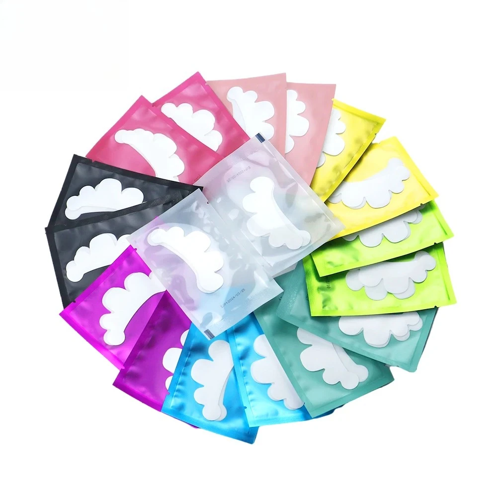 100Pairs Grafting Eyelash Under Eye Pads Eyelashes Extension Cloud Shape Eyelash Stickers Hydrogel Patches Under Eye Pads Tools