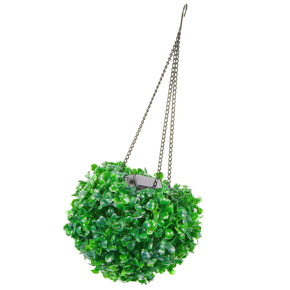 

Solar Powered Flower Hanging Topiary Ball Led Artificial Plant For Garden Wedding Decor Garden Solar Lamp Fake Hanging
