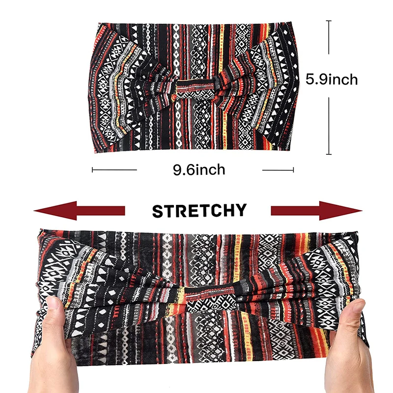 Bohemian Trendy Yoga Motion Hairpie Sweat-Absorbing Sweat Absorption And Elastic Cotton Head Ladies Headwear Hair Accessories