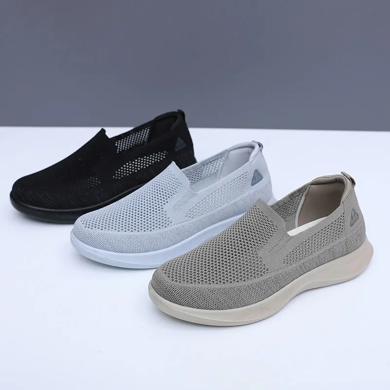 Men's Loafers Summer Breathable Mesh Casual Shoes Comfort Walking Flats Outdoor Non Slip Sneakers Canvas Flats Zapatillas Hombre