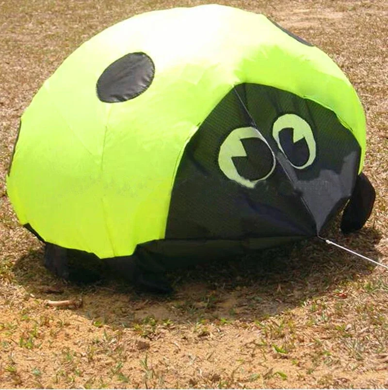 Cerf-volant coccinelle souple pour enfants, peut marcher, pas de cerfs-volants volants, cerfs-volants souples en nylon pour adultes, jouets d'extérieur, montrent des cerfs-volants Gaori kyen fun