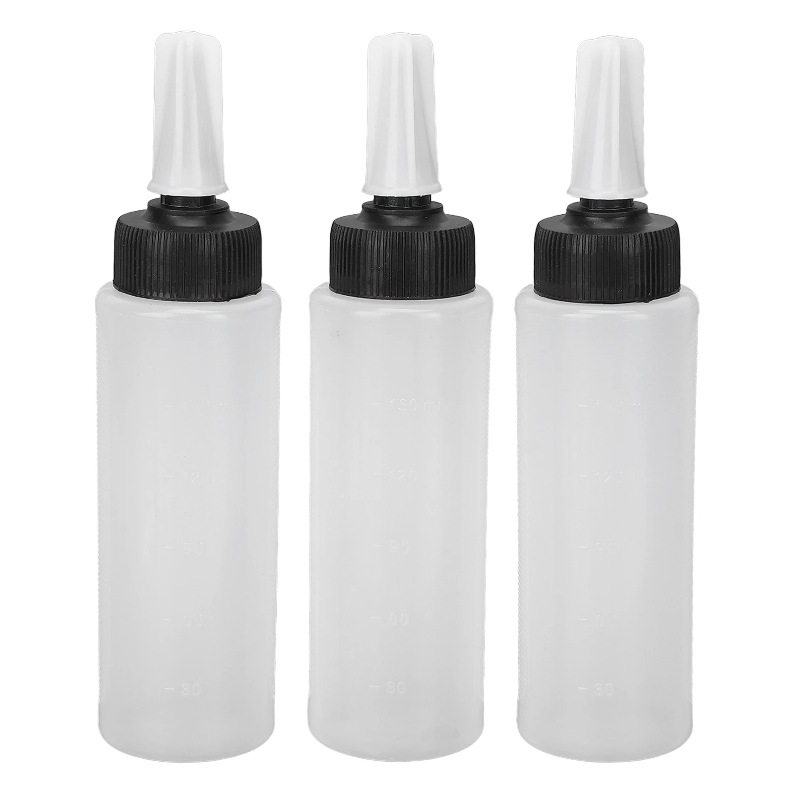 Hair Dyeing Applicator Bottle Refillable Hair Salon Squeeze Bottle with Cover Hair Color 3pcs Empty Applicator Bottle