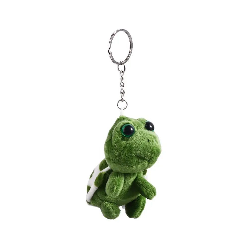 

7cm/10cm Mini Turtle Figure Keychain Bag Pendant Auto Animal Keychain Cartoon Furry Turtle Key Rings Car Interior Decor