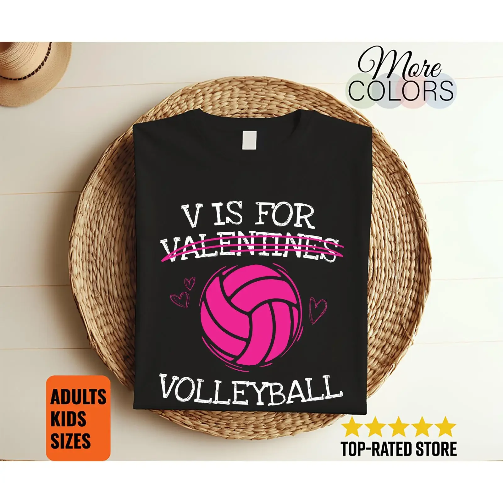 Футболка с надписью «V is for Volleyball» ко Дню святого Валентина, забавная, для спортсменов, с сердечками, романтическая, винтажная, с эффектом потертости, эластичная.