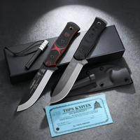 TOPS- Tactical Straight knife, high-hardness 154CM alloy steel, camping adventure emergency knife, hiking survival knife