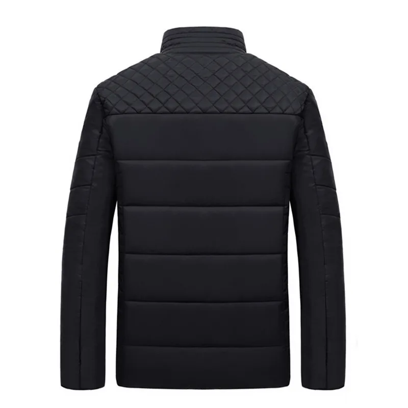 Chaqueta de algodón con cuello alto para hombre, conjunto exterior corto y grueso, invierno, 2023