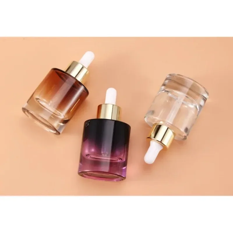 Botella De Aceite De Vidrio, Pequeña Botella Vacía De Alto Grado, 30ml, Dispensadora De Esencia, Gotero De Base Cosmética