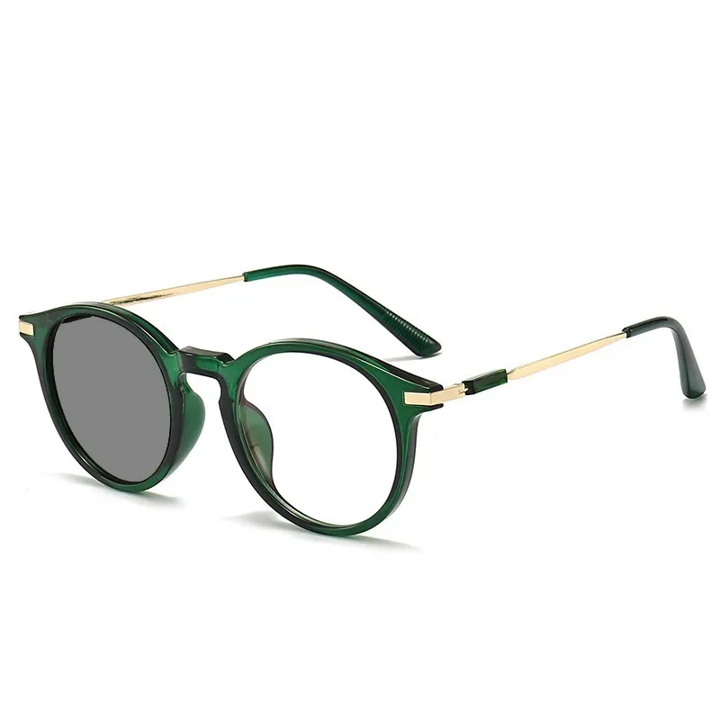 Männer Mode Photochrome Lesebrille Retro Anti-blau Weitsichtige Brillen Frauen Runde Farbwechsel Presbyopie Brille – Detail 7