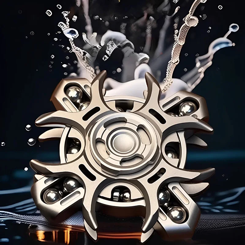 Diapasão de liga de zinco giroscópio fidget spinner som nítido ligação dupla face alívio do estresse brinquedo metal ponta do dedo giroscópio brinquedo